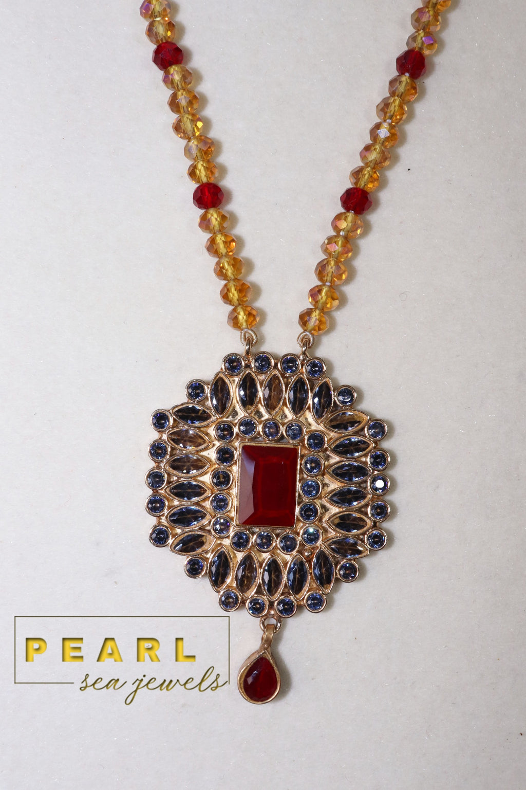 Ruby Radiance Pendant Set