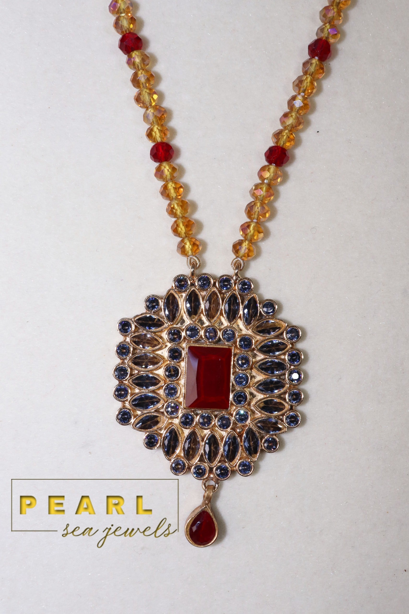 Ruby Radiance Pendant Set