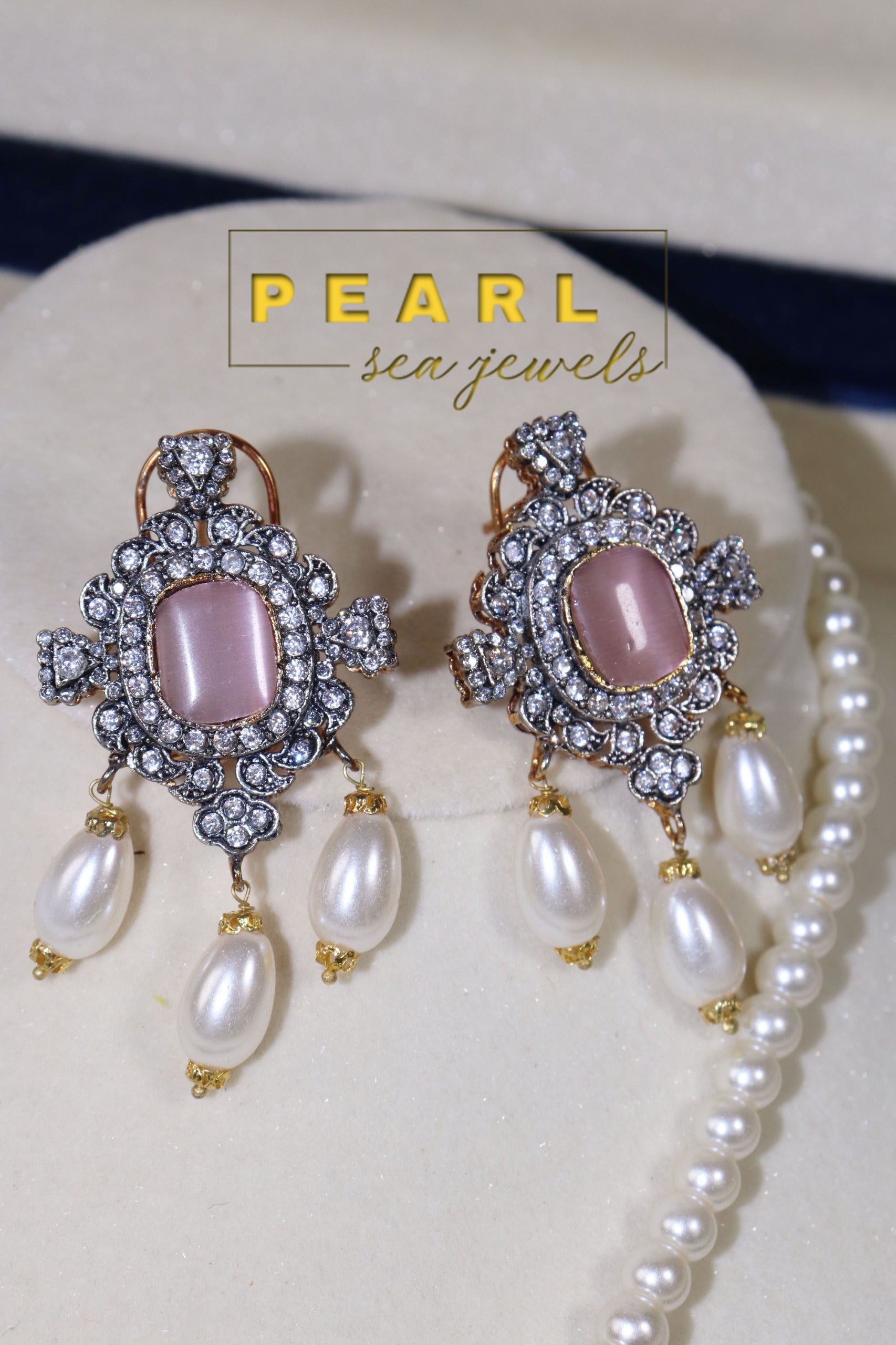 Pearl Pendant Set (Pink)